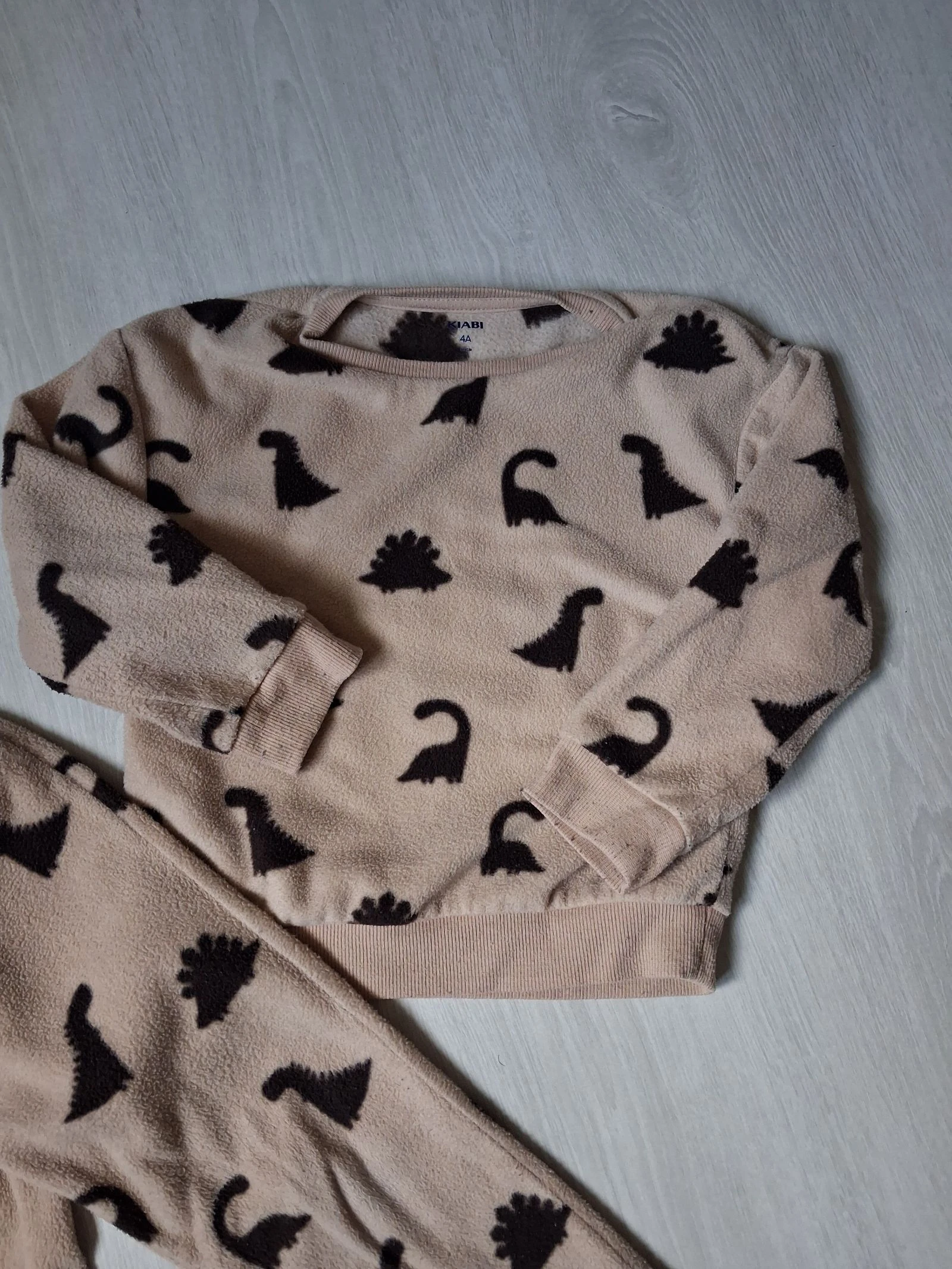 Pijama de lã Kiabi 4 anos (104 cm) dinossauro bege quente – photo 3